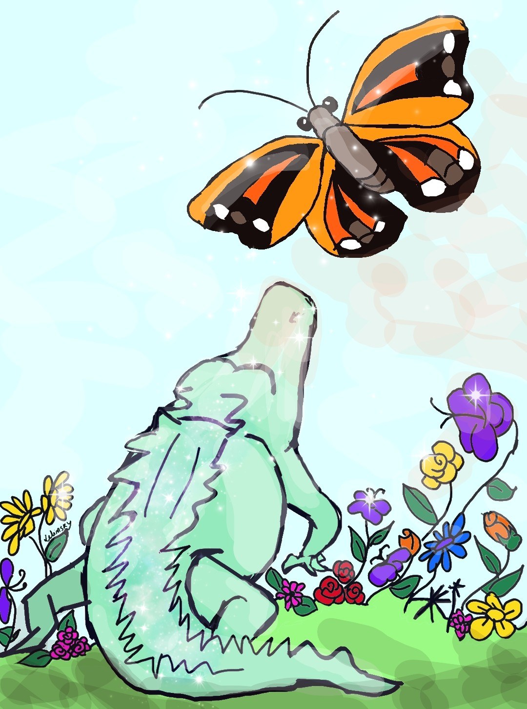 Dinossauro & Borboleta